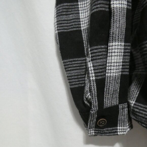 SHEIN | large | Classic Black, Grey and Grey Plaid Shirt - Picture 6 of 14